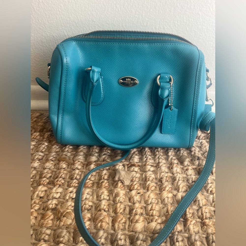 Coach Vibrant Blue Leather Satchel
